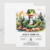 Online Python Children - Geburtstagsparty Einladung (Vorne/Hinten)