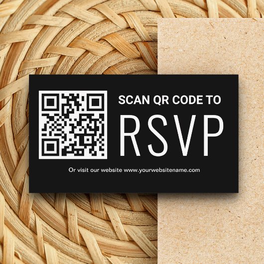 Online-QR-Code-UAWG Wedding-Website Schwarz-weiß Begleitkarte
