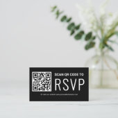 Online-QR-Code-UAWG Wedding-Website Schwarz-weiß Begleitkarte (Stehend Vorderseite)