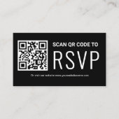 Online-QR-Code-UAWG Wedding-Website Schwarz-weiß Begleitkarte (Vorderseite)