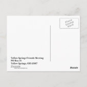 Online Quaker Meeting für Worship Postcard Postkarte (Rückseite)