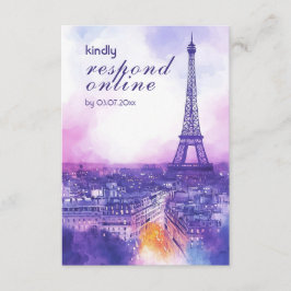 Online Reply Request Amour Éternel RSVP Card Begleitkarte