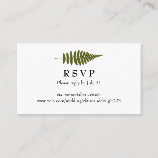 Online-RSVP-Karte (Mini) Begleitkarte (Vorderseite)