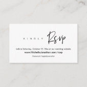 Online RSVP, Wedding zusammengestellt, Password, R Begleitkarte (Vorderseite)