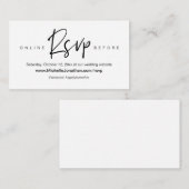 Online RSVP, Wedding zusammengestellt, Password, R Begleitkarte (Vorne/Hinten)