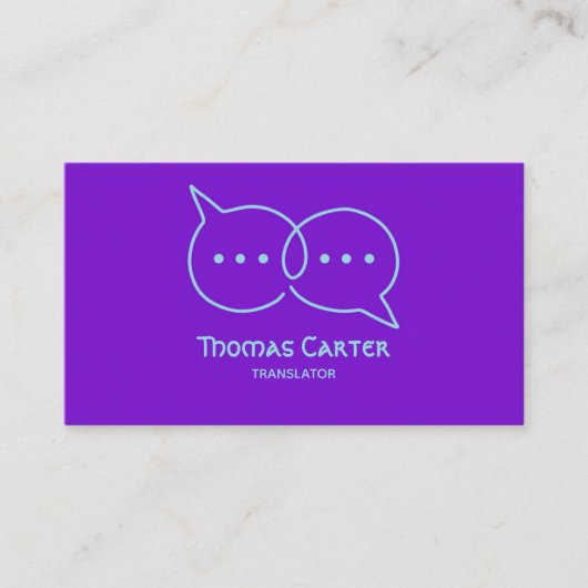 Online-Schulungskarte für Übersetzer Visitenkarte (Vorderseite)