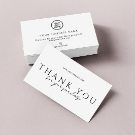 Online-Shop Bestellverpackung Dankeschön-Einlagen Visitenkarte