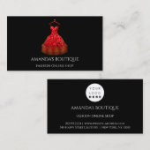 Online-Shop für Red Dress Logo-Mode-Boutique Visitenkarte (Vorne/Hinten)