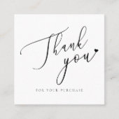 Online Shop Promotional QR Code Thank You Inserts Quadratische Visitenkarte (Vorderseite)