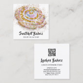 Online Shop Studio Logo für White QR Code Quadratische Visitenkarte (Vorne/Hinten)