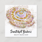 Online Shop Studio Logo für White QR Code Quadratische Visitenkarte (Vorderseite)