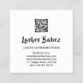 Online Shop Studio Logo für White QR Code Quadratische Visitenkarte (Rückseite)