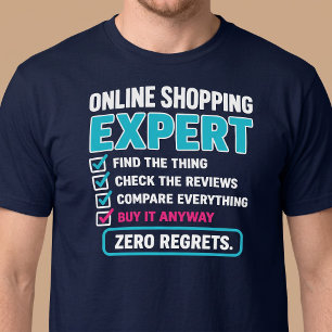 Online-Shopping-Experte Lustiges Einkaufen T-Shirt