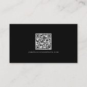 Online Store Thank You QR Code website Black Visitenkarte (Rückseite)