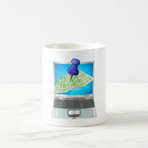 Online-Straßenkarte-Tasse Kaffeetasse