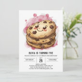 Online-Süßigkeiten Pastellcookies Geburtstag Einladung (Stehend Vorderseite)