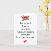 Online-Termin für Internet-Stranger Niedlich Funny Karte (Gelbe Blume)