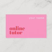 Online-Tutor moderne Visitenkarte (Vorderseite)