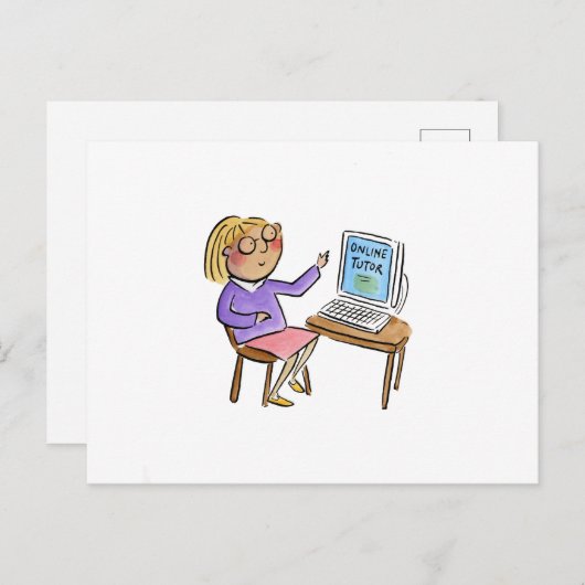 Online Tutor Postkarte (Vorne/Hinten)