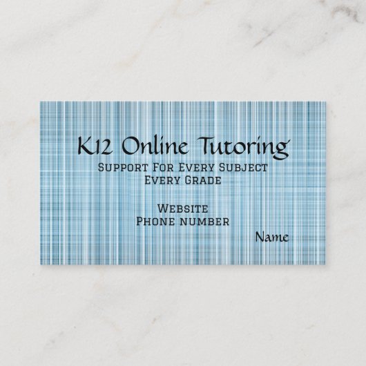 “Online Tutoring” Visitenkarte (Vorderseite)