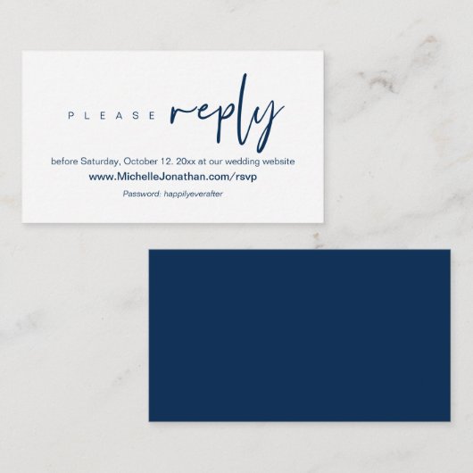 Online-UAWG, Hochzeitsseiten, Passwort, Modernes D Begleitkarte (Vorne/Hinten)