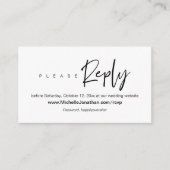 Online-UAWG, Hochzeitswebsite, Kennwort, Erinnerun Begleitkarte (Vorderseite)