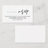 Online-UAWG, Hochzeitswebsite, Kennwort, modern Begleitkarte (Vorne/Hinten)