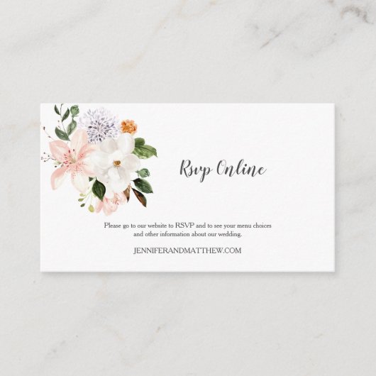 Online UAWG Lilies Magnolias Peonies Rose Blues Begleitkarte (Vorderseite)