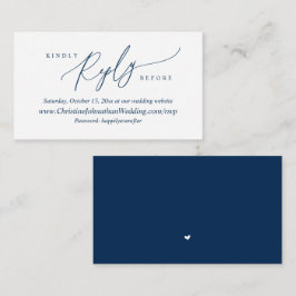 Online-UAWG, moderne einfache Navy Blue-Schrift Begleitkarte
