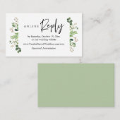 Online-UAWG, Moderne Minimalistische Umgebung Begleitkarte (Vorne/Hinten)