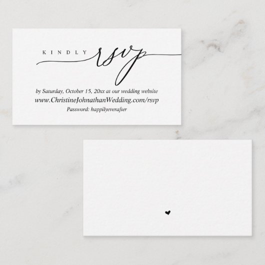 Online-UAWG, moderne Schwarz-Schrift Begleitkarte (Vorne/Hinten)