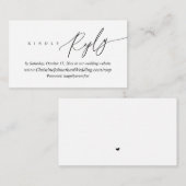 Online-UAWG, moderne Schwarz-Schrift Begleitkarte (Vorne/Hinten)