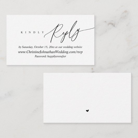 Online-UAWG, moderne Schwarz-Schrift Begleitkarte (Vorne/Hinten)