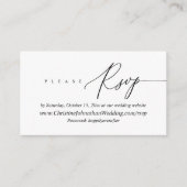 Online-UAWG, moderne Schwarz-Schrift Begleitkarte (Vorderseite)