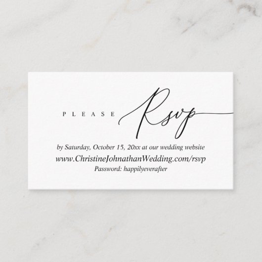 Online-UAWG, moderne Schwarz-Schrift Begleitkarte (Vorderseite)