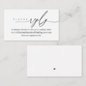 Online-UAWG, moderne Schwarz-Schrift Begleitkarte (Vorne/Hinten)