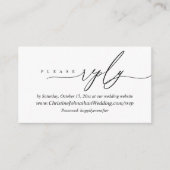 Online-UAWG, moderne Schwarz-Schrift Begleitkarte (Vorderseite)