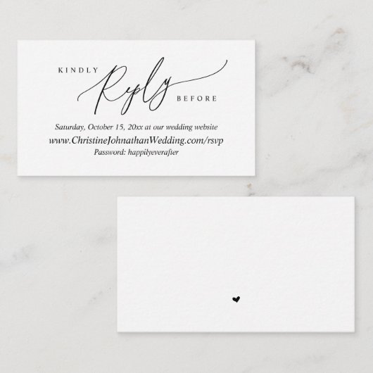 Online-UAWG, moderne Schwarz-Schrift Begleitkarte (Vorne/Hinten)