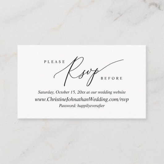 Online-UAWG, moderne Schwarz-Script-Umschließung Begleitkarte (Vorderseite)