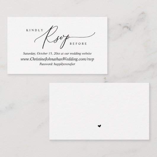 Online-UAWG, moderne Schwarz-Script-Umschließung Begleitkarte (Vorne/Hinten)