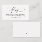 Online-UAWG, moderne Schwarz-Script-Umschließung Begleitkarte (Vorne/Hinten)