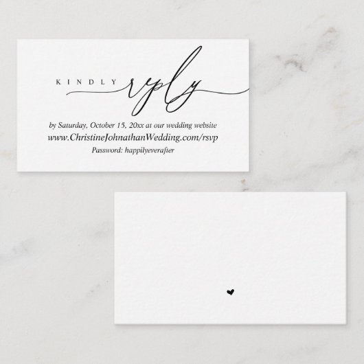 Online-UAWG, moderne Schwarz-Script-Verschlüsselun Begleitkarte (Vorne/Hinten)