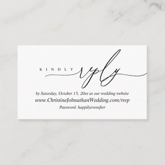 Online-UAWG, moderne Schwarz-Script-Verschlüsselun Begleitkarte (Vorderseite)