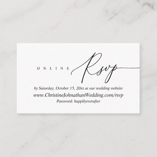 Online-UAWG, moderne Schwarz-Script-Verschlüsselun Begleitkarte (Vorderseite)