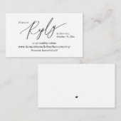 Online-UAWG, moderne Schwarze Kalligraphie-Enclo Begleitkarte (Vorne/Hinten)