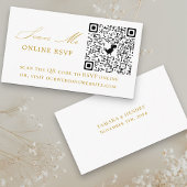 Online UAWG QR Code Gold Wedding Website Begleitkarte