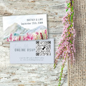Online UAWG QR Code Mountain Meadow Wedding Enclos Begleitkarte