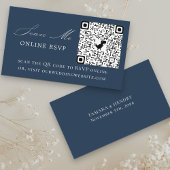 Online UAWG QR Code Navy Blue Wedding Website Begleitkarte