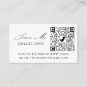 Online-UAWG QR-Code Schwarz-weiß Wedding Website Begleitkarte (Vorderseite)