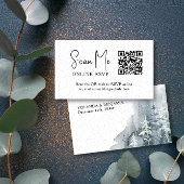 Online UAWG QR Code Snow Forest Winter Hochzeit Begleitkarte